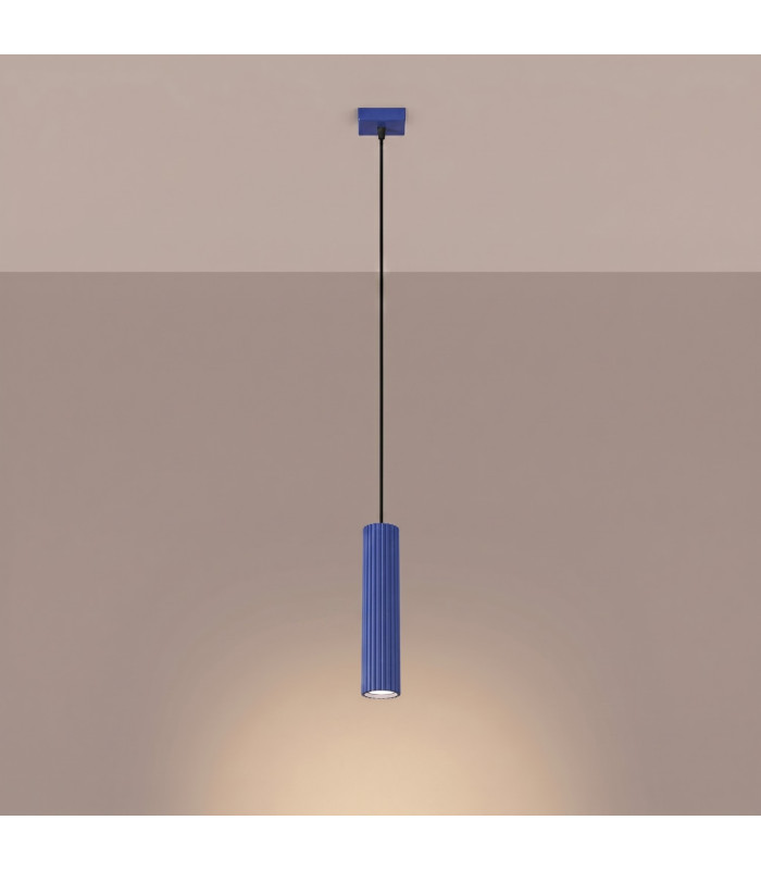 Karbon Slim Pendant Ceiling Light Ultramarine 1x GU10-3