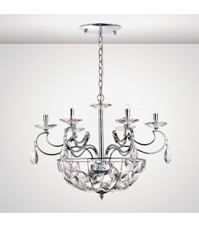 Ceiling Pendant 6+3 Light G9 Polished Chrome, Crystal - 2