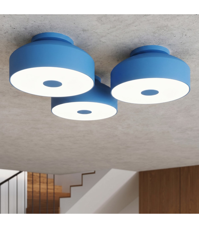 Omiq Cylindrical Ceiling Light Blue 4x E27-12
