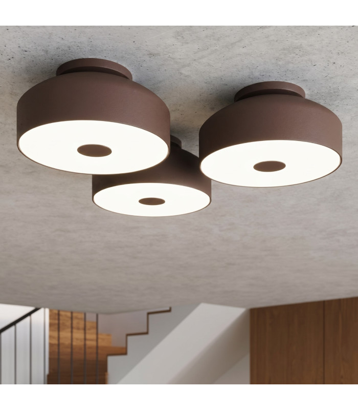 Omiq Cylindrical Ceiling Light Brown 4x E27-12