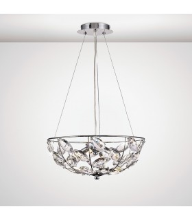 Ceiling Pendant 4 Light G9 Polished Chrome, Crystal - 2