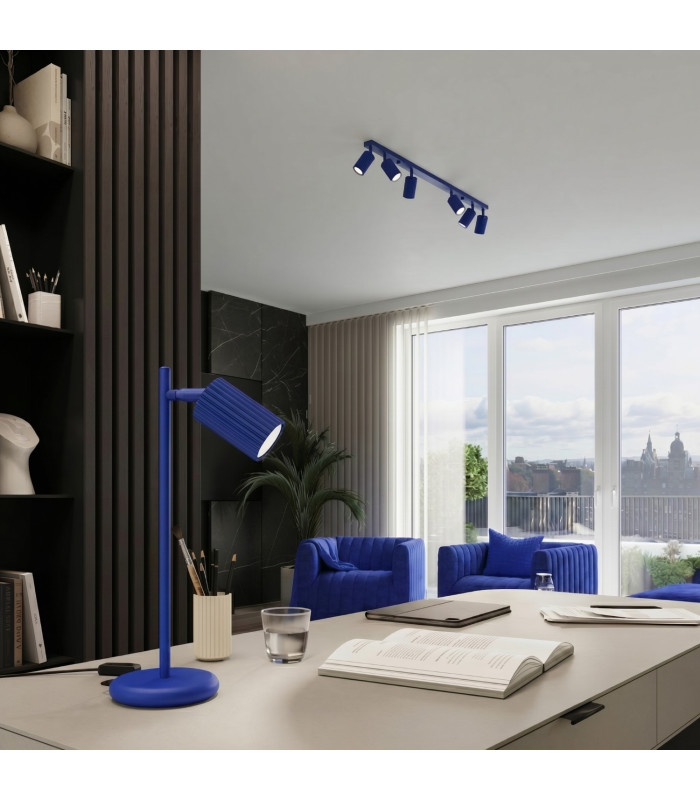 Karbon Slim Pendant Ceiling Light Ultramarine 1x GU10-11