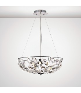 Ceiling Pendant 6 Light G9 Polished Chrome, Crystal - 2