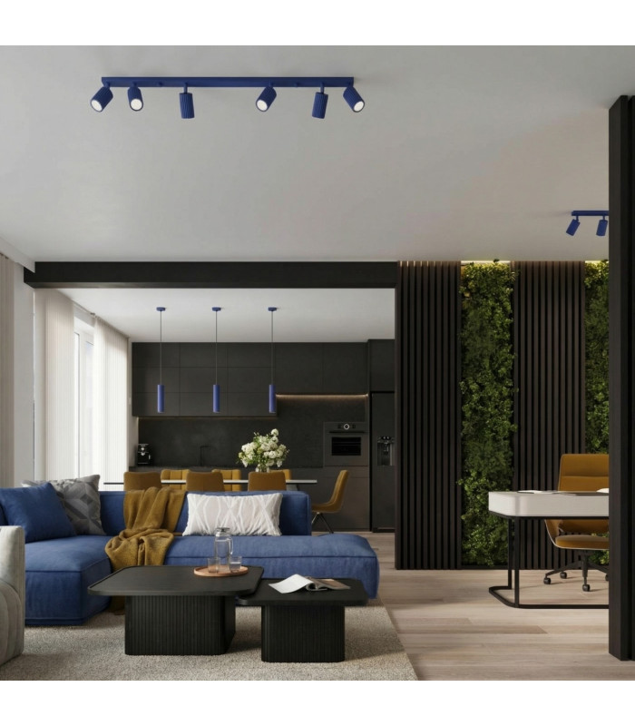 Karbon Ceiling Spotlight Bar Ultramarine 4x GU10-11