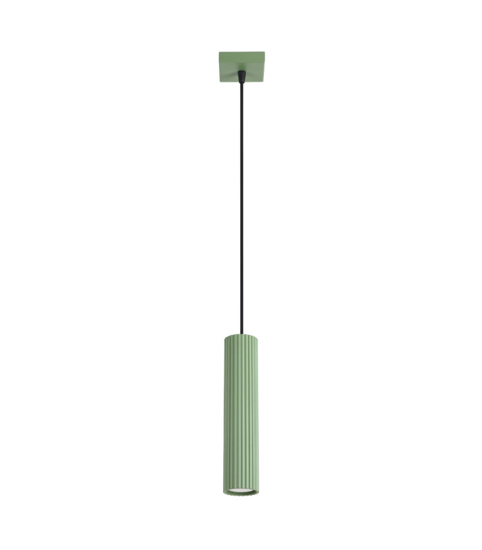 Karbon Slim Pendant Ceiling Light Sage 1x GU10-1