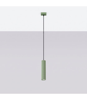 Karbon Slim Pendant Ceiling Light Sage 1x GU10-2