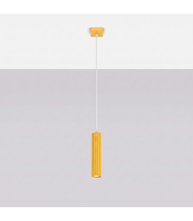 Karbon Slim Pendant Ceiling Light Yellow 1x GU10-2