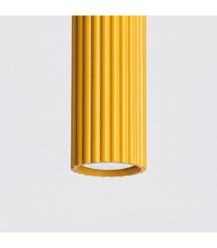 Karbon Slim Pendant Ceiling Light Yellow 1x GU10-4