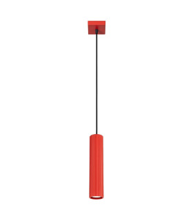 Karbon Slim Pendant Ceiling Light Red 1x GU10-1