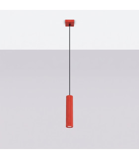 Karbon Slim Pendant Ceiling Light Red 1x GU10-2