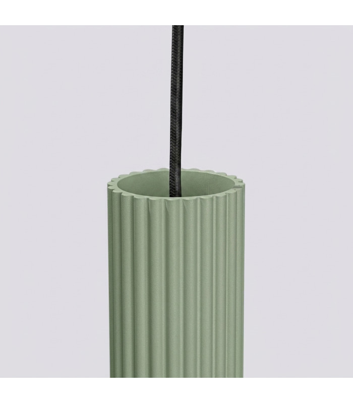 Karbon Slim Pendant Ceiling Light Sage 1x GU10-7
