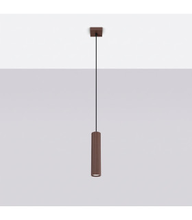 Karbon Slim Pendant Ceiling Light Brown 1x GU10-2