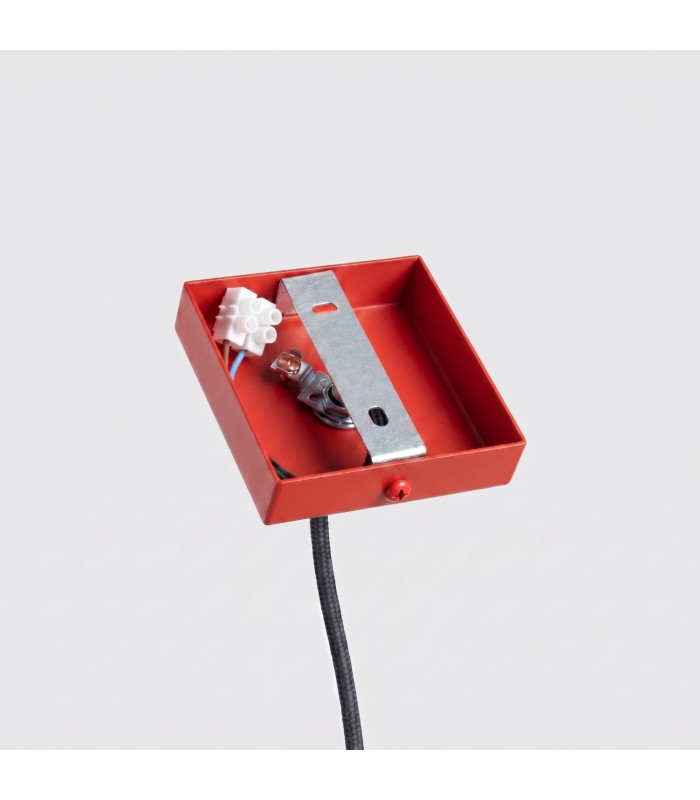 Karbon Slim Pendant Ceiling Light Red 1x GU10-4