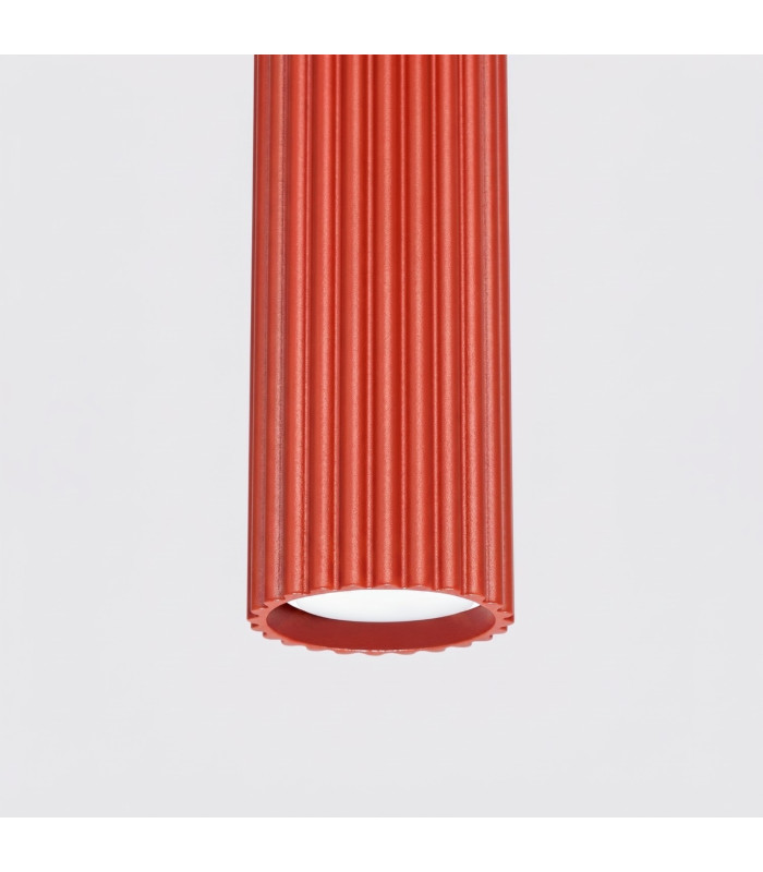 Karbon Slim Pendant Ceiling Light Red 1x GU10-5