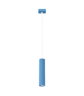 Karbon Slim Pendant Ceiling Light Blue 1x GU10-1