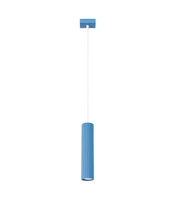 Karbon Slim Pendant Ceiling Light Blue 1x GU10-1