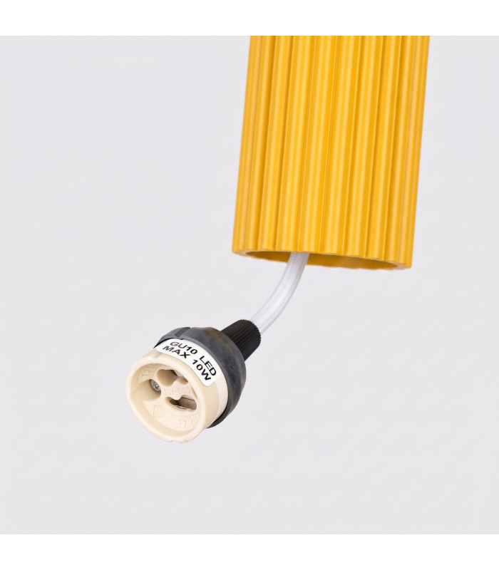Karbon Slim Pendant Ceiling Light Yellow 1x GU10-9