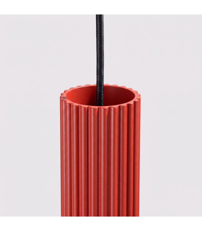 Karbon Slim Pendant Ceiling Light Red 1x GU10-6