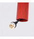 Karbon Slim Pendant Ceiling Light Red 1x GU10-8