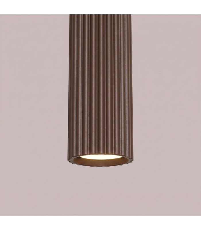 Karbon Slim Pendant Ceiling Light Brown 1x GU10-7