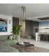 Karbon Slim Pendant Ceiling Light Sage 1x GU10-12