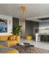 Karbon Slim Pendant Ceiling Light Yellow 1x GU10-12