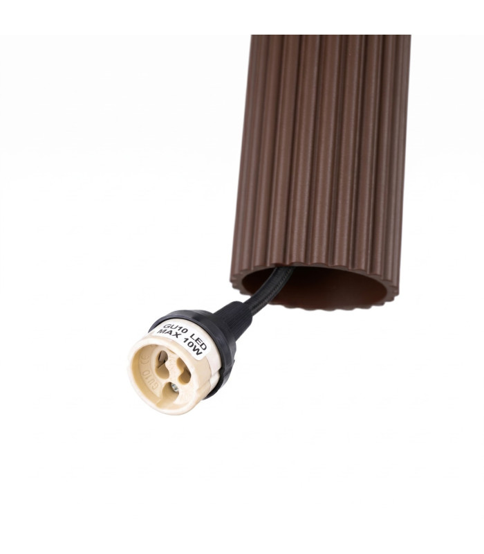 Karbon Slim Pendant Ceiling Light Brown 1x GU10-8