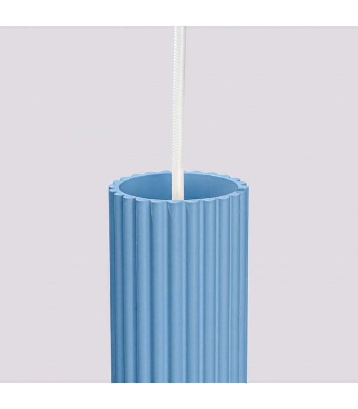 Karbon Slim Pendant Ceiling Light Blue 1x GU10-7