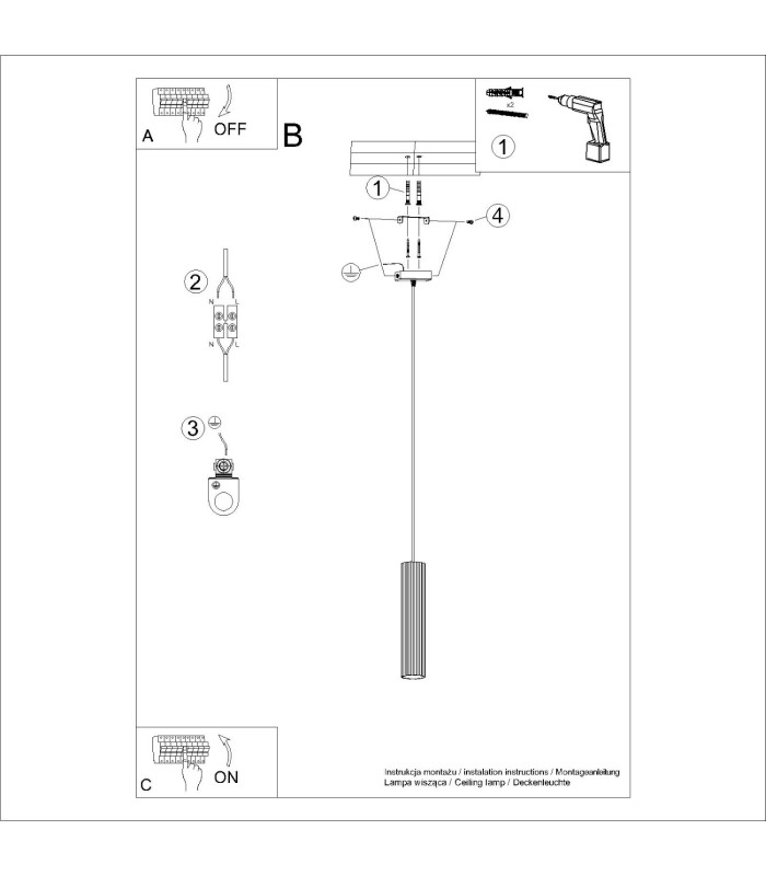 Karbon Slim Pendant Ceiling Light Brown 1x GU10-10