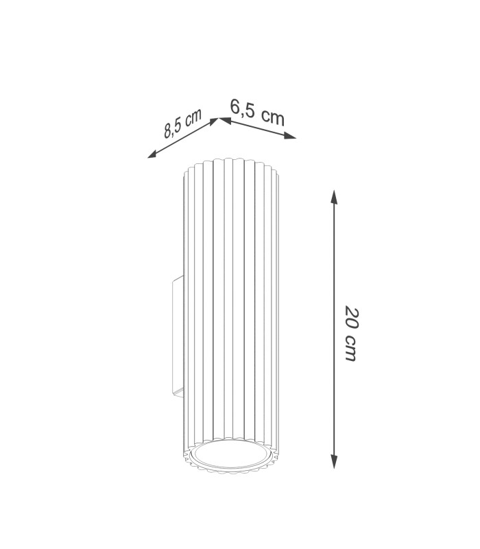 Karbon Up & Down Wall Lamp Red 2x GU10-7