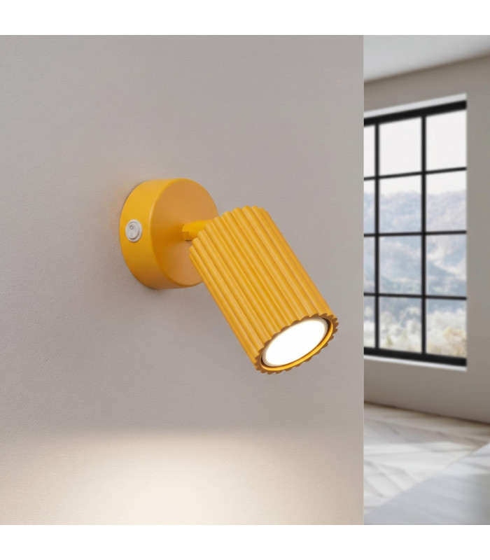 Karbon Single Spotlight with Switch Yellow 1x GU10-3