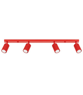 Karbon Ceiling Spotlight Bar Red 4x GU10-1