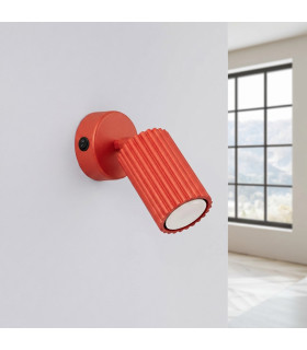 Karbon Single Spotlight with Switch Red 1x GU10-2