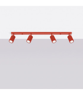 Karbon Ceiling Spotlight Bar Red 4x GU10-2
