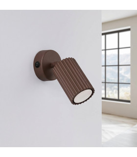 Karbon Single Spotlight with Switch Brown 1x GU10-2