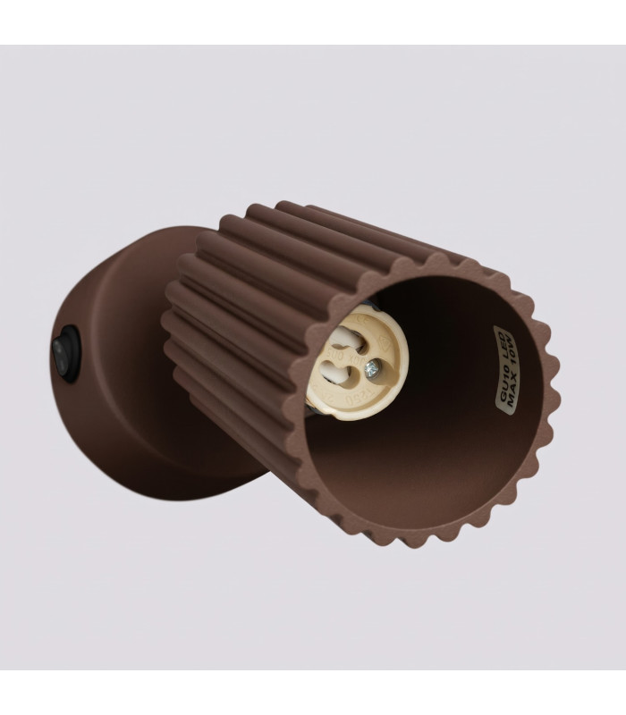 Karbon Single Spotlight with Switch Brown 1x GU10-6
