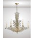 Ceiling Pendant 6+3 Light E14 Aged Gold, Silver, Crystal - 2