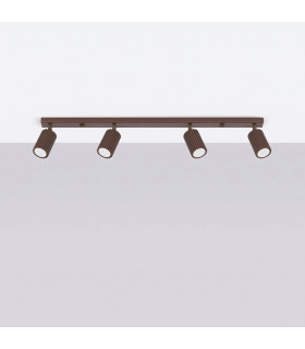 Karbon Ceiling Spotlight Bar Brown 4x GU10-2