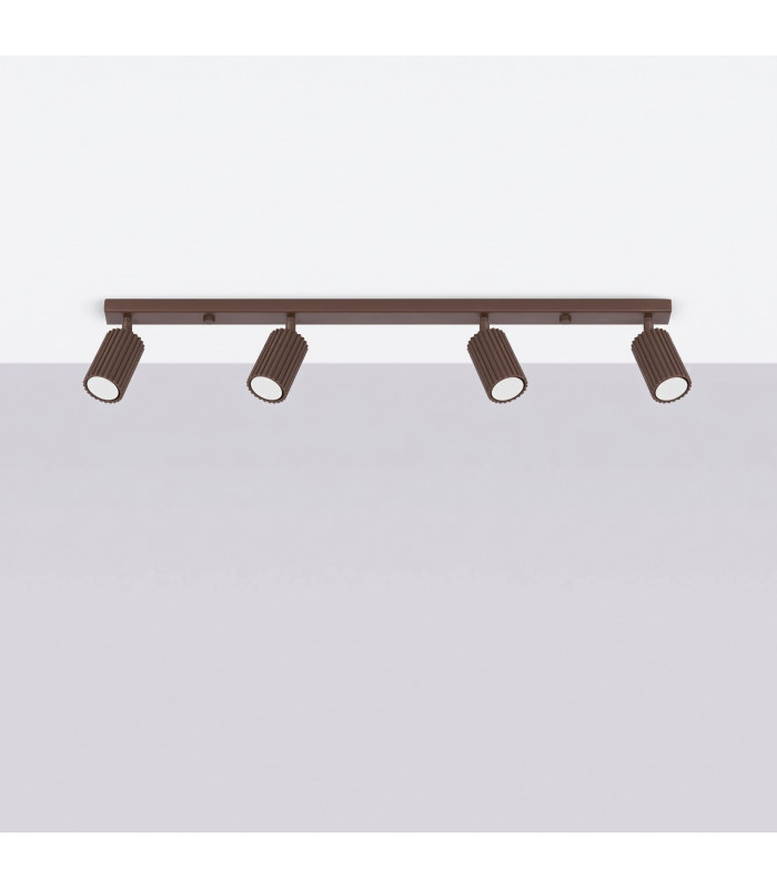 Karbon Ceiling Spotlight Bar Brown 4x GU10-2