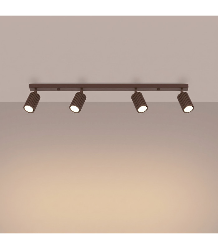 Karbon Ceiling Spotlight Bar Brown 4x GU10-3