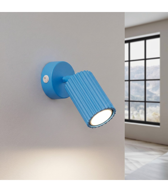 Karbon Single Spotlight with Switch Blue 1x GU10-3
