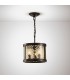Ceiling Pendant, Semi Flush Ceiling Convertible 3 Light E14 Oiled Bronze, Clear Glass - 2