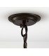 Ceiling Pendant, Semi Flush Ceiling Convertible 3 Light E14 Oiled Bronze, Clear Glass - 4
