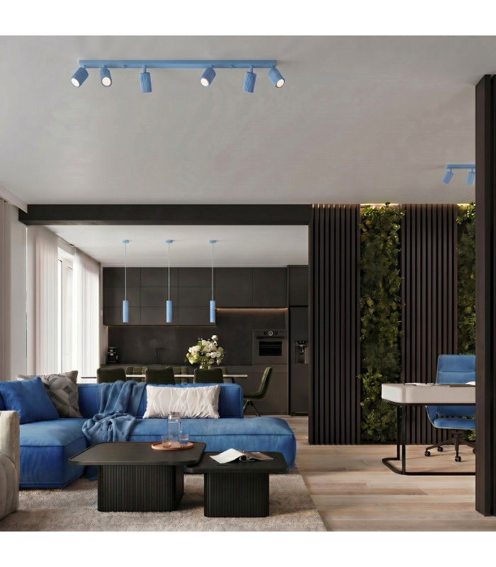 Karbon Ceiling Spotlight Bar Blue 4x GU10-10