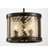 Ceiling Pendant, Semi Flush Ceiling Convertible 3 Light E14 Oiled Bronze, Clear Glass - 5