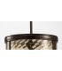 Ceiling Pendant, Semi Flush Ceiling Convertible 3 Light E14 Oiled Bronze, Clear Glass - 6