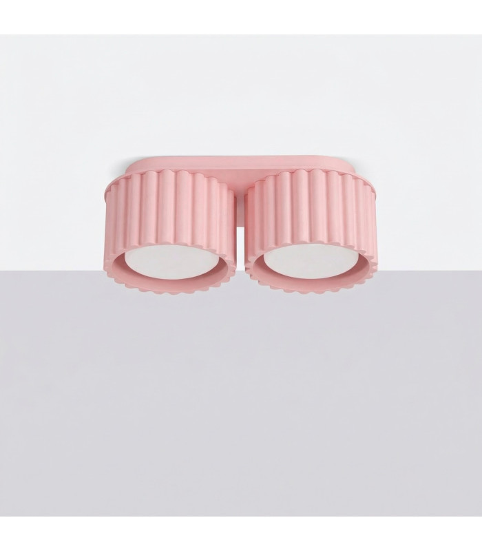 Aura Surface Mounted Downlight Pink 2x GX53-2