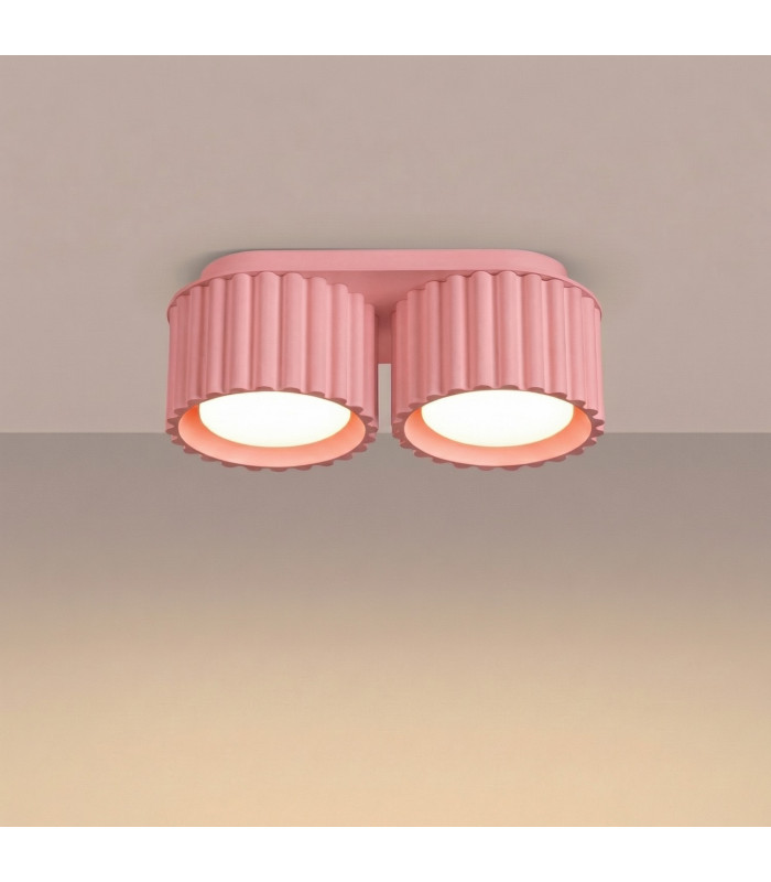 Aura Surface Mounted Downlight Pink 2x GX53-3