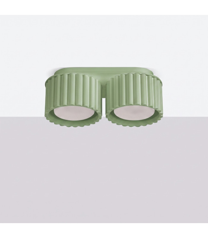 Aura Surface Mounted Downlight Sage 2x GX53-2