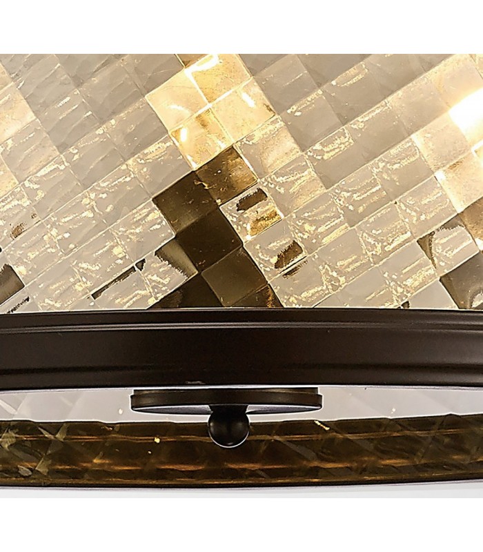 Ceiling Pendant 4 Light E14 Oiled Bronze, Clear Glass - 8